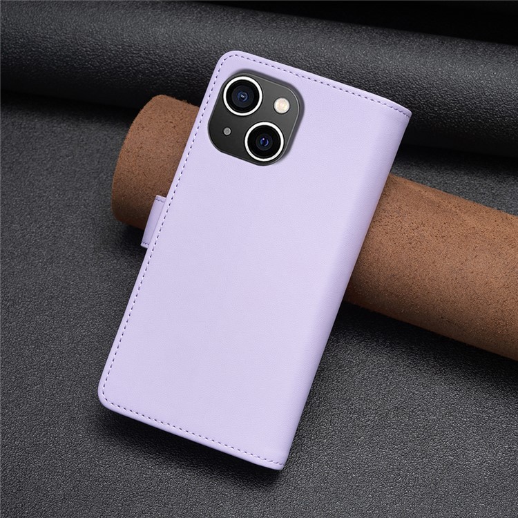 OEM iPhone 15 Plus Plånboksfodral Zipper Flip - Lila