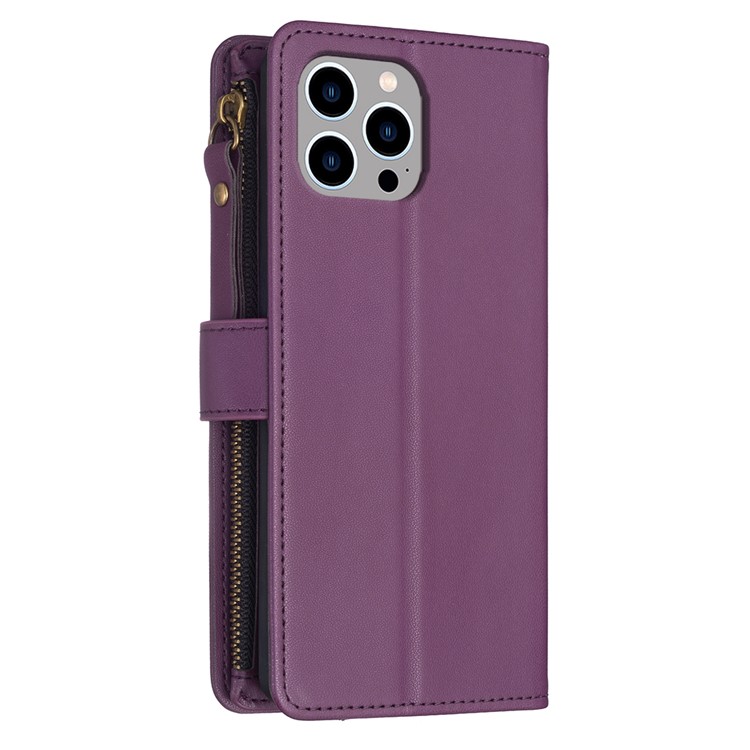 OEM iPhone 15 Pro Plånboksfodral Zipper Flip - Lavender