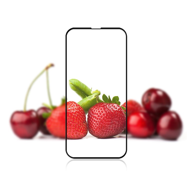 Mocolo Mocolo iPhone 15 Pro Max Härdat Glas Skärmskydd Silk Printing - Svart