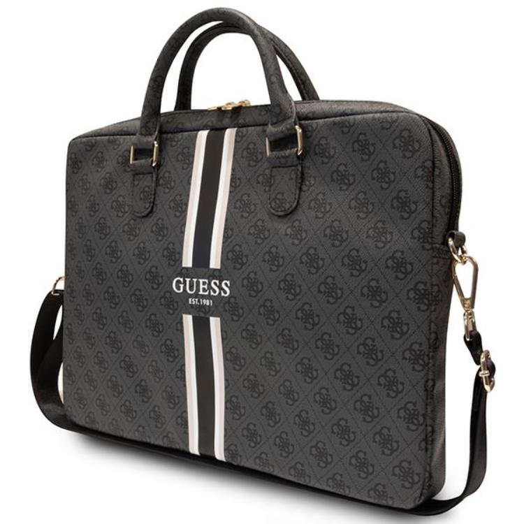 Guess Guess Datorfodral 16'' Printed Stripes - Svart