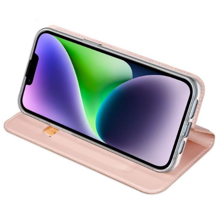 Dux Ducis DUX DUCIS Skin Pro iPhone 15 Plus Plånboksfodral PU Läder - Rosa