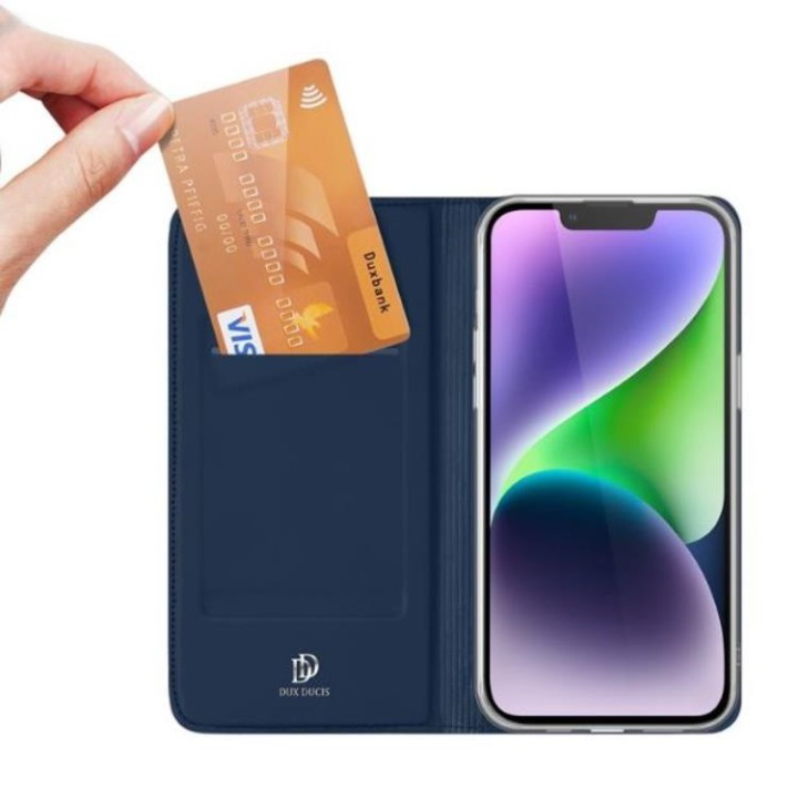 Dux Ducis DUX DUCIS Skin Pro iPhone 15 Plus Plånboksfodral PU Läder - Blå