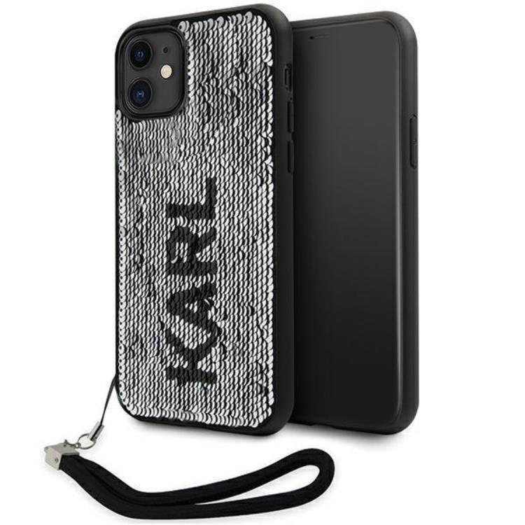 KARL LAGERFELD Karl Lagerfeld Mobilskal till iPhone 11/XR Sequins Cord - Silver