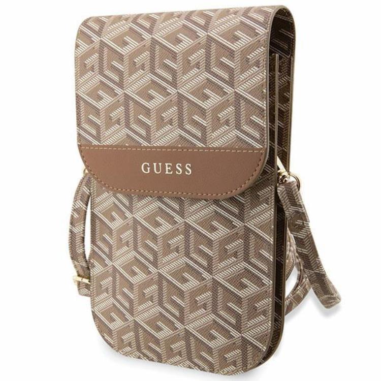 Guess Guess Halsbandsfodral GCube Stripe - Brun