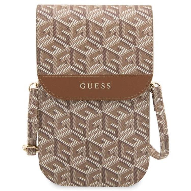 Guess Guess Halsbandsfodral GCube Stripe - Brun