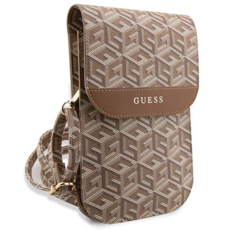 Guess Guess Halsbandsfodral GCube Stripe - Brun