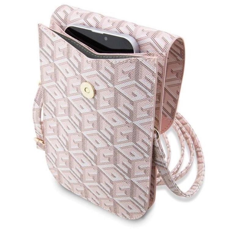 Guess Guess Halsbandsfodral GCube Stripe - Rosa