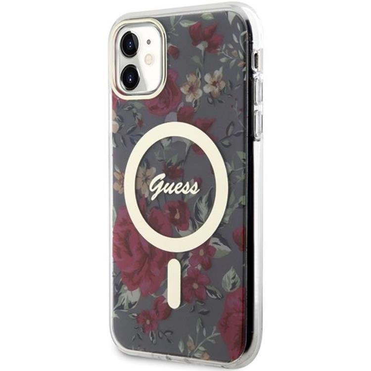 Guess Guess Mobilskal till iPhone 11/XR Magsafe Flower - Grön/Khaki