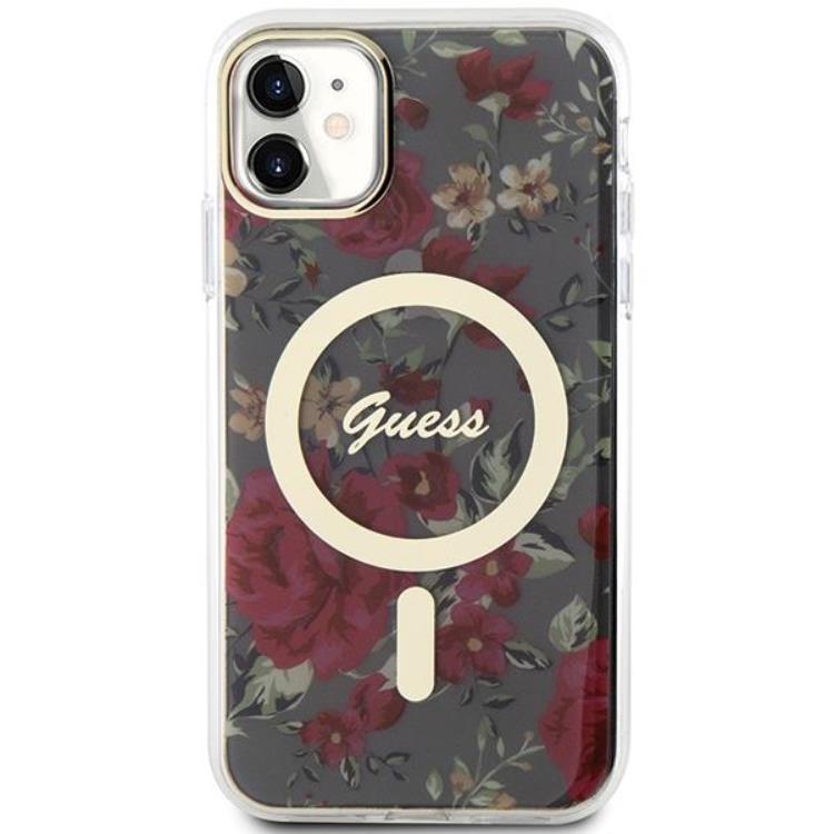 Guess Guess Mobilskal till iPhone 11/XR Magsafe Flower - Grön/Khaki