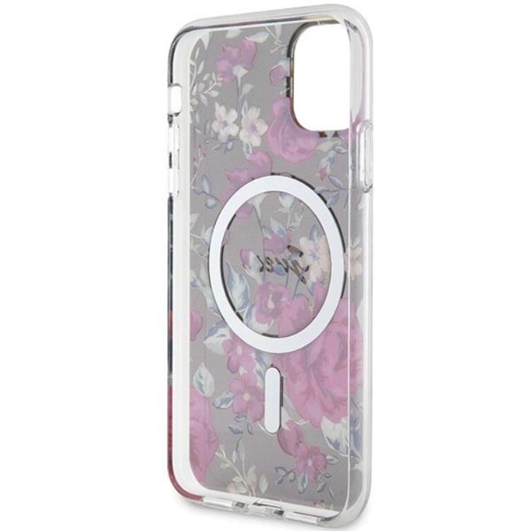 Guess Guess Mobilskal till iPhone 11/XR Magsafe Flower - Grön/Khaki