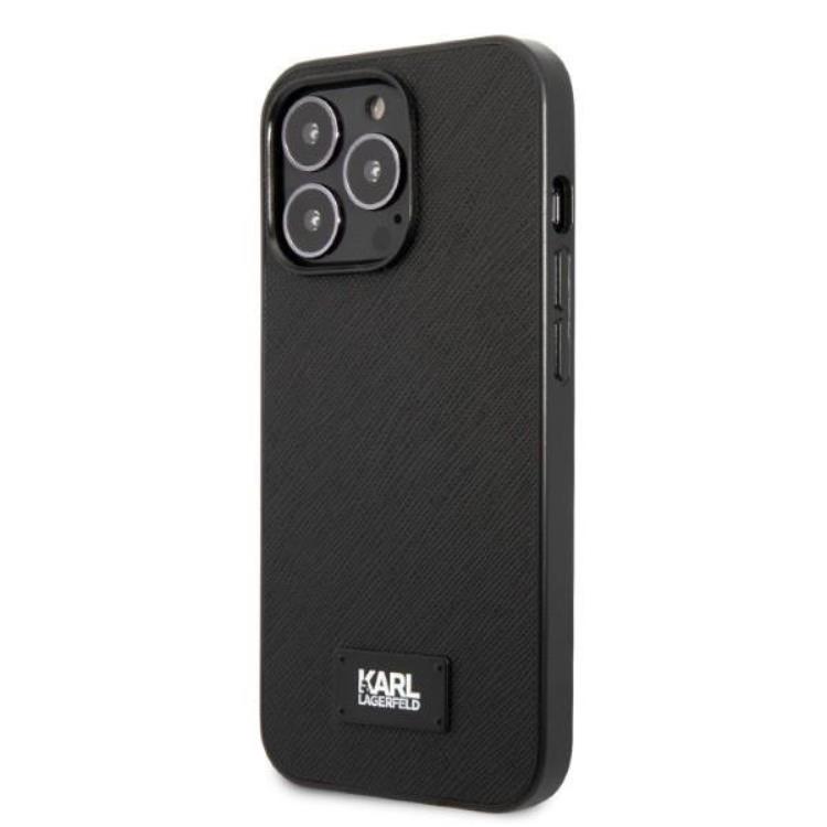 KARL LAGERFELD Karl Lagerfeld Mobilskal till iPhone 13 Pro/13 Saffiano Plaque - Svart