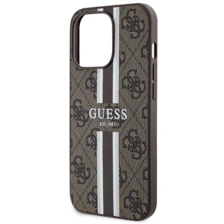 Guess Guess Mobilskal till iPhone 13 Pro/13 MagSafe Printed Stripes - Brun
