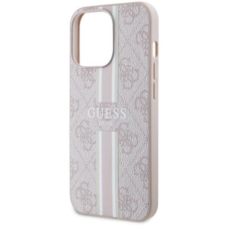 Guess Guess Mobilskal till iPhone 13 Pro/13 MagSafe Printed Stripes - Rosa