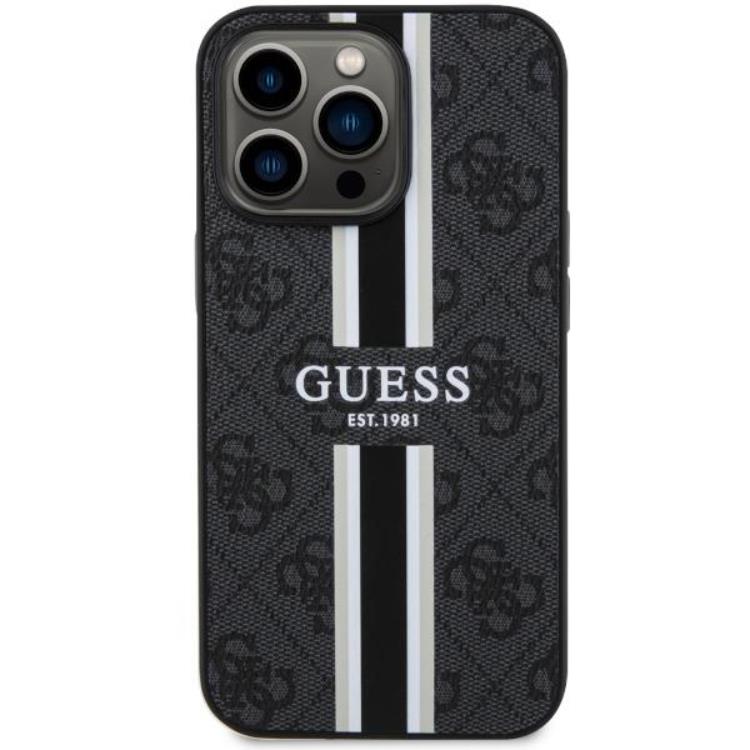 Guess Guess Mobilskal till iPhone 13 Pro/13 MagSafe Printed Stripes - Svart
