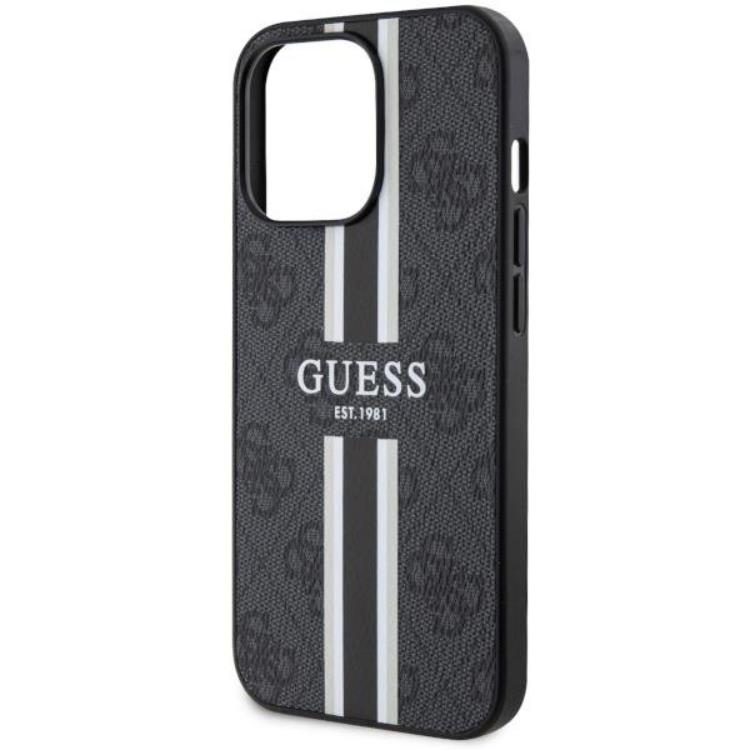 Guess Guess Mobilskal till iPhone 13 Pro/13 MagSafe Printed Stripes - Svart