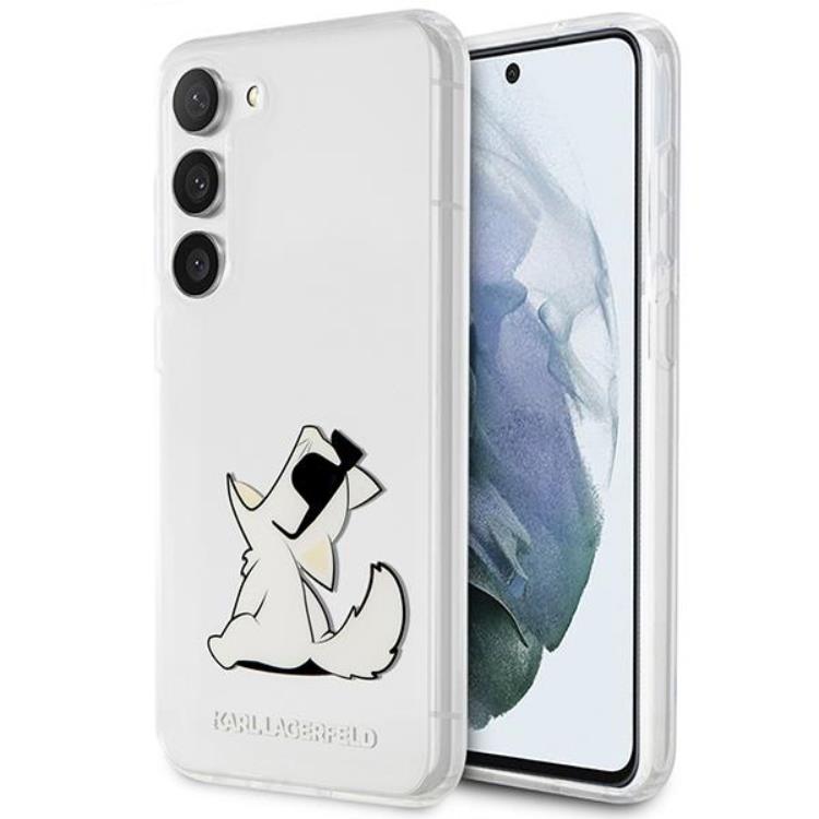 KARL LAGERFELD Karl Lagerfeld Mobilskal till Galaxy S23 Plus Choupette Fun - Clear