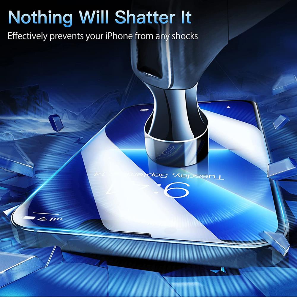 OEM [2-PACK] iPhone 15 Plus Härdat Glas Skärmskydd - Svart