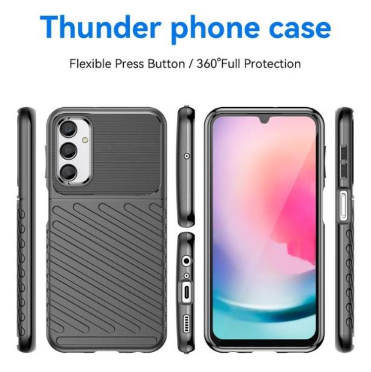 OEM Mobilskal till Galaxy A24 4G Thunder Twill - Svart