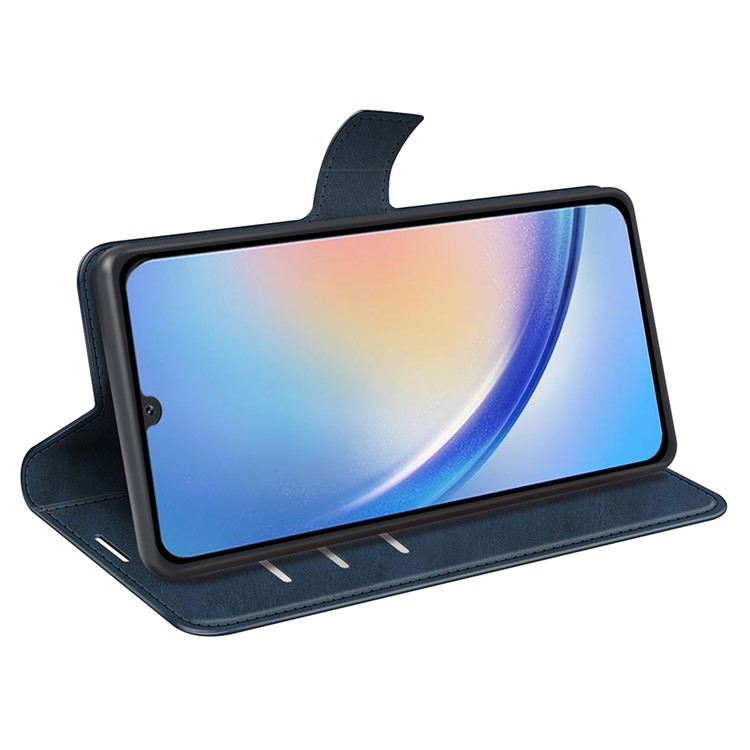 OEM Galaxy A24 4G Plånboksfodral Folio Flip Calf - Blå