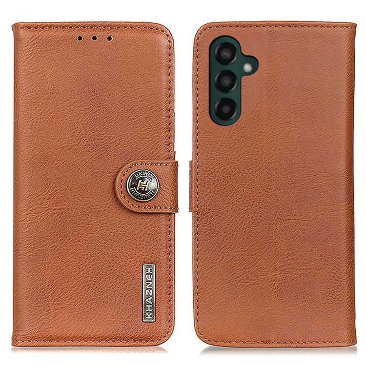 KHAZNEH KHAZNEH Galaxy A24 4G Plånboksfodral Cowhide - Brun