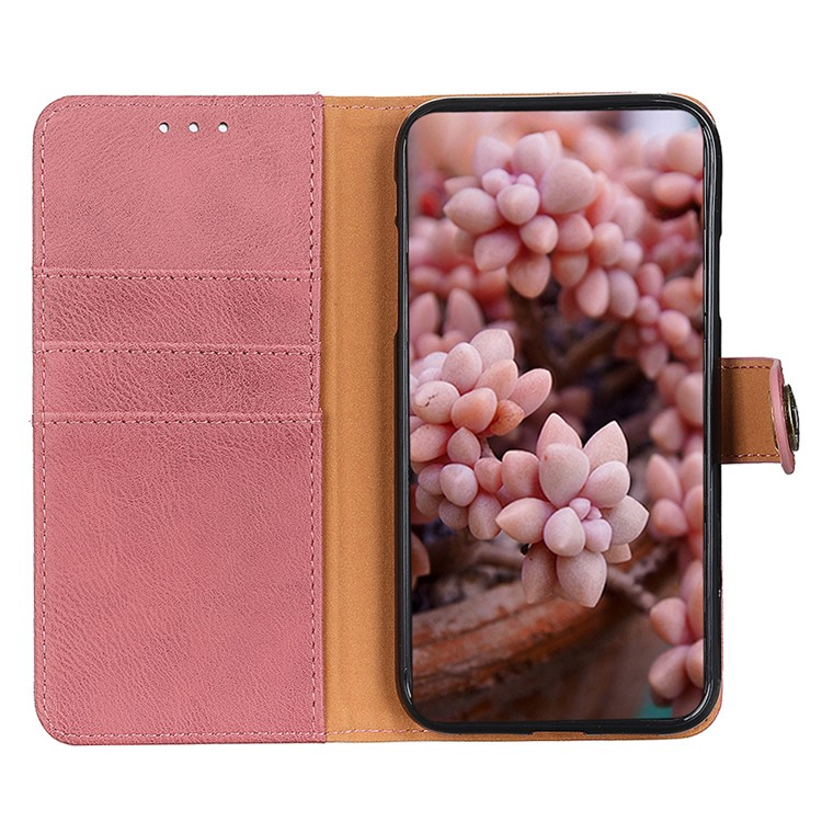 KHAZNEH KHAZNEH Galaxy A24 4G Plånboksfodral Cowhide - Rosa