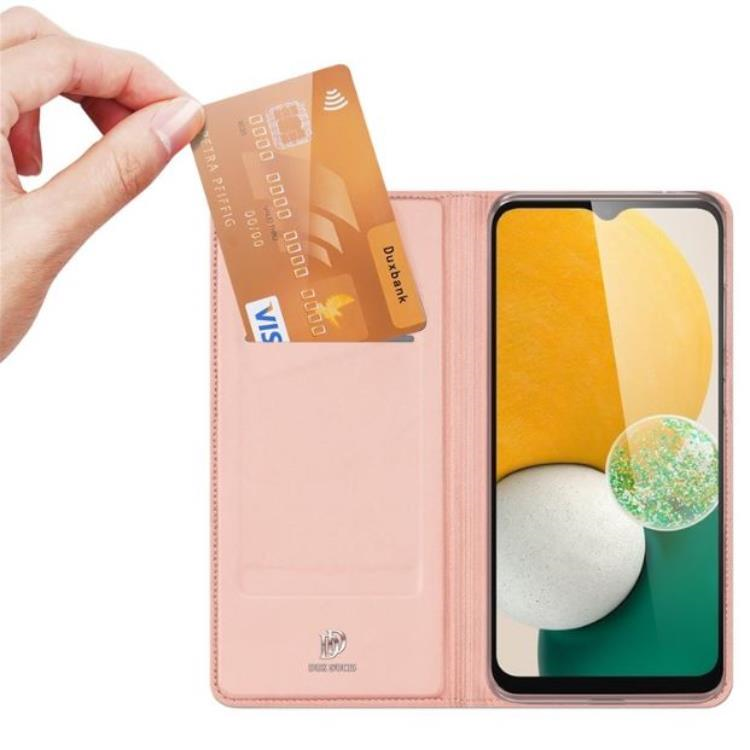 Dux Ducis DUX DUCIS Skin Pro Galaxy A24 4G Plånboksfodral PU Läder - Rosa Guld