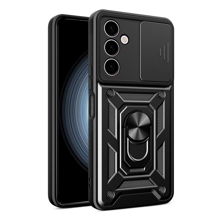 OEM Mobilskal till Galaxy A24 4G Ringhållare Kickstand - Svart