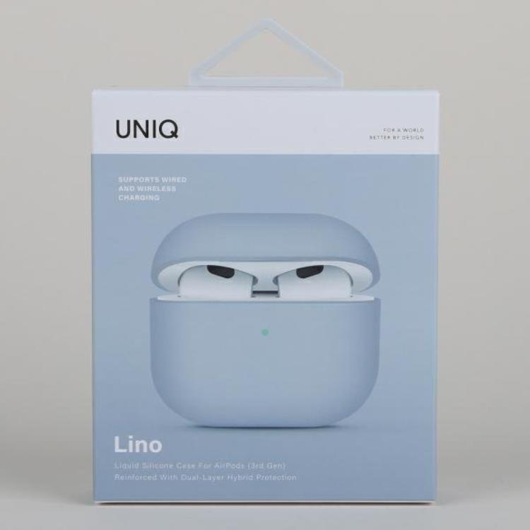 UNIQ UNIQ AirPods 3 Skal Lino Silicone - Blå