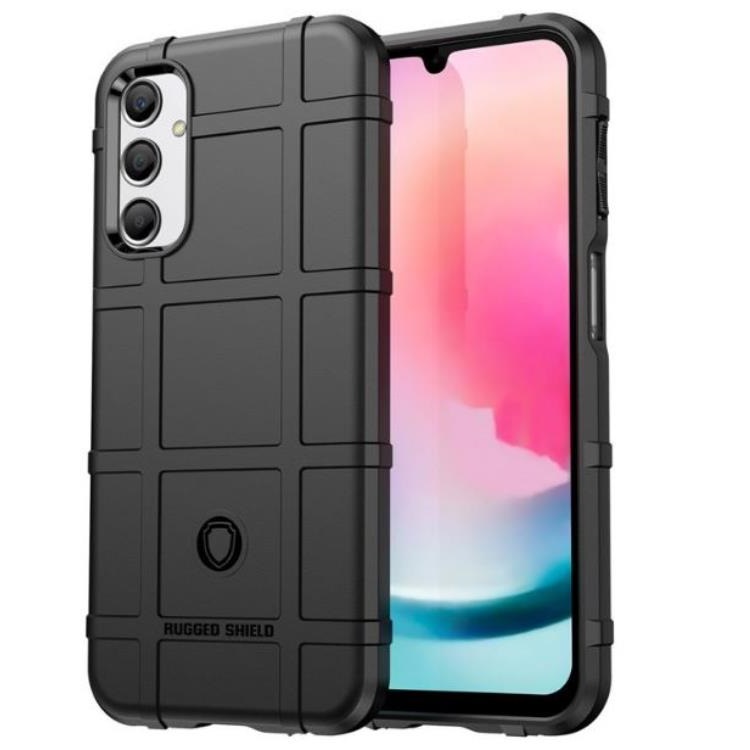 OEM Mobilskal till Galaxy A24 4G Rugged Square Grid - Svart