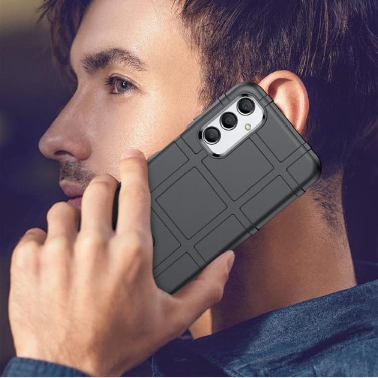 OEM Mobilskal till Galaxy A24 4G Rugged Square Grid - Svart