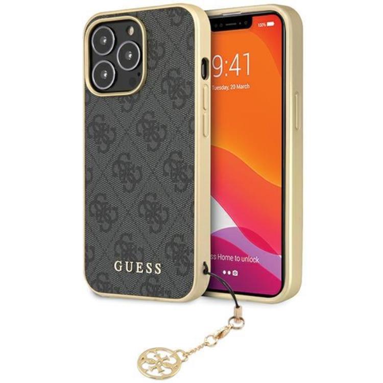 Guess Guess Mobilskal till iPhone 14 Pro Max Charms Collection - Grå