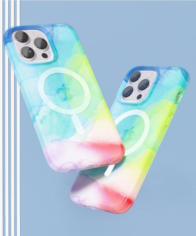 Boom of Sweden BOOM Mobilskal till iPhone 14 Pro Magsafe Vattenfärg - Blå