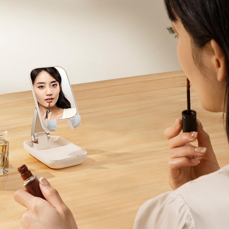 BASEUS Baseus Mobilhållare Seashell Series med Mirror - Beige