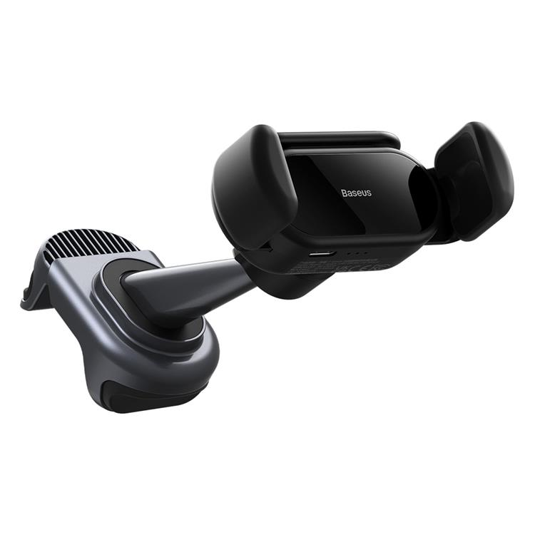 BASEUS Baseus Electric Bilhållare med Solpanel - Svart