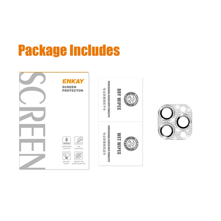 HAT PRINCE Enkay iPhone 12 Pro Max Kameralinsskydd i Härdat glas - Blå