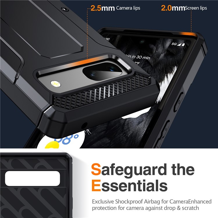 OEM Mobilskal till Google Pixel 7 Kickstand Shockproof - Svart