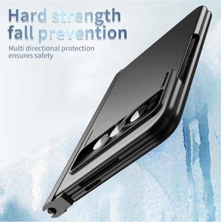 OEM Mobilskal till Google Pixel Fold Electroplating Kickstand med Pennfack - Svart