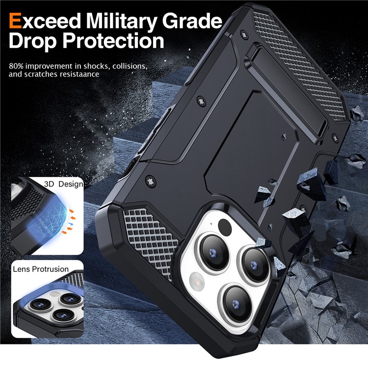 OEM Mobilskal till iPhone 13 Pro Kickstand Shockproof - Svart