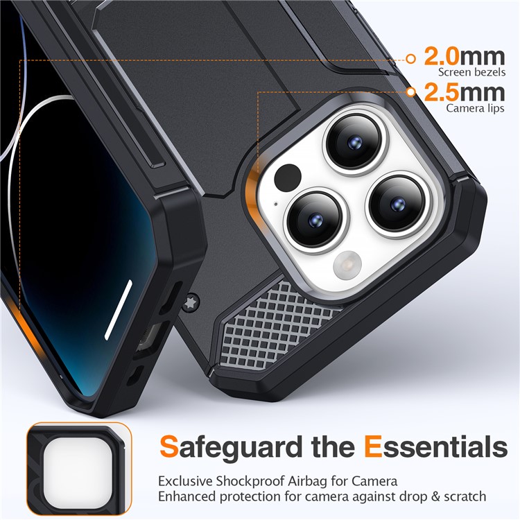 OEM Mobilskal till iPhone 13 Pro Kickstand Shockproof - Svart