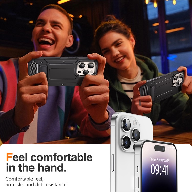 OEM Mobilskal till iPhone 13 Pro Kickstand Shockproof - Svart