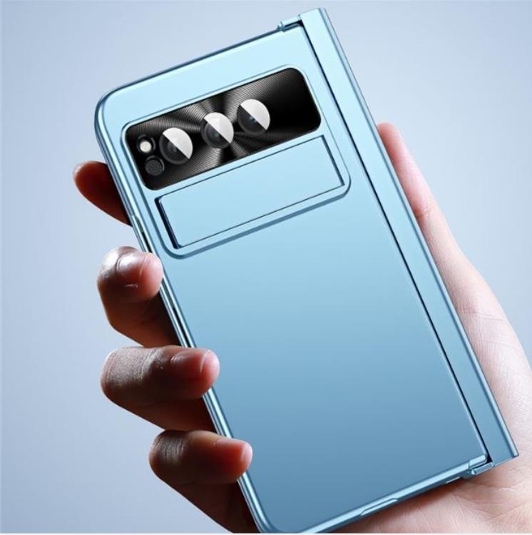 OEM Mobilskal till Google Pixel Fold Electroplating Kickstand - Silver