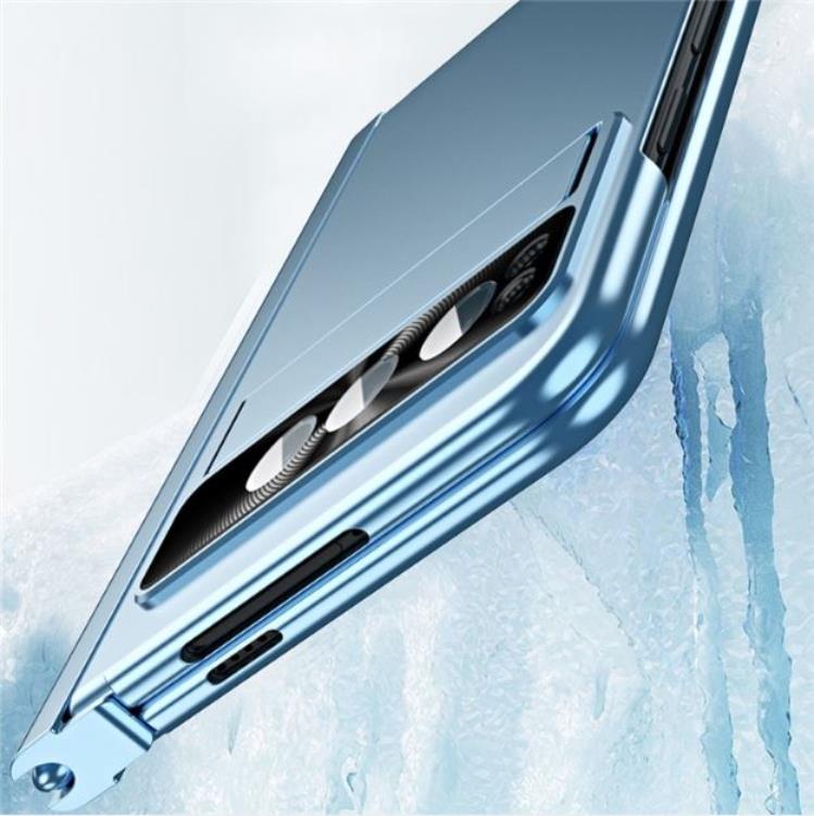 OEM Mobilskal till Google Pixel Fold Electroplating Kickstand - Silver