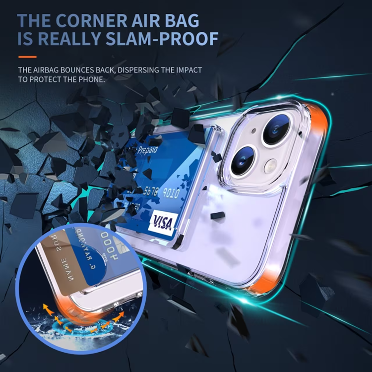 OEM Mobilskal till iPhone 14 Plus Korthållare Hybrid Acrylic - Clear