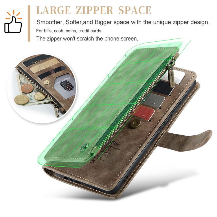 Caseme CASEME Galaxy A24 4G Plånboksfodral C30 Zipper - Brun