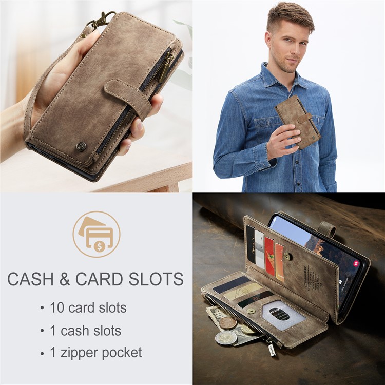 Caseme CASEME Galaxy A24 4G Plånboksfodral C30 Zipper - Brun