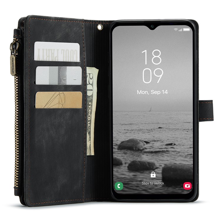 Caseme CASEME Galaxy A24 4G Plånboksfodral C30 Zipper - Svart