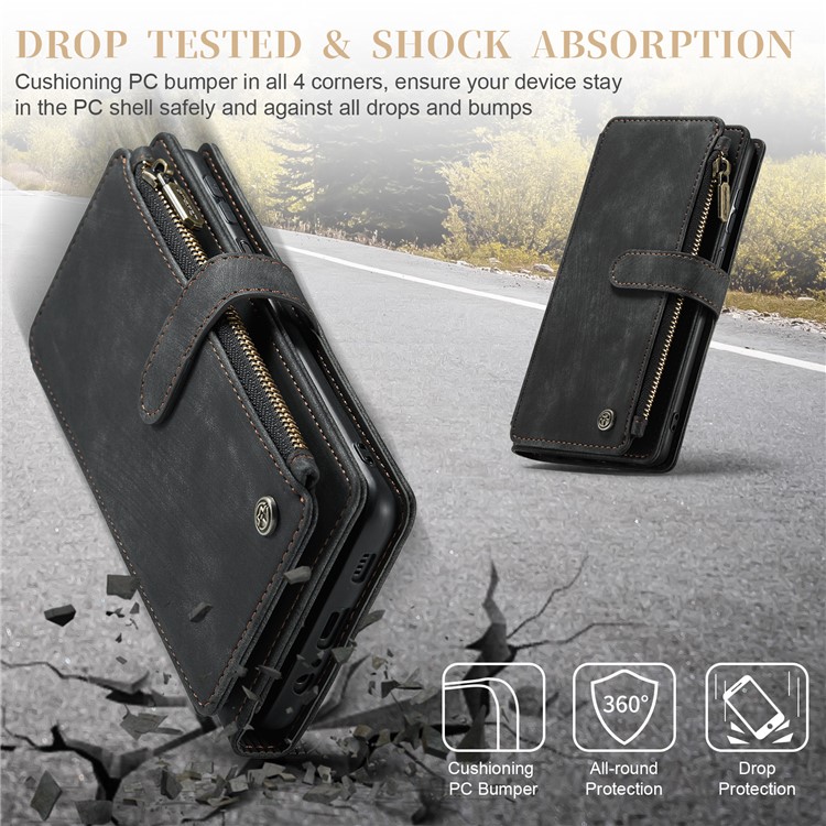 Caseme CASEME Galaxy A24 4G Plånboksfodral C30 Zipper - Svart