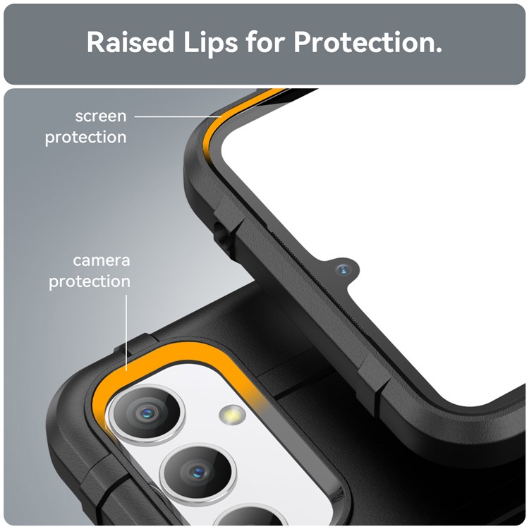 OEM Mobilskal till Galaxy A23 5G/4G Rugged Square Grid - Svart