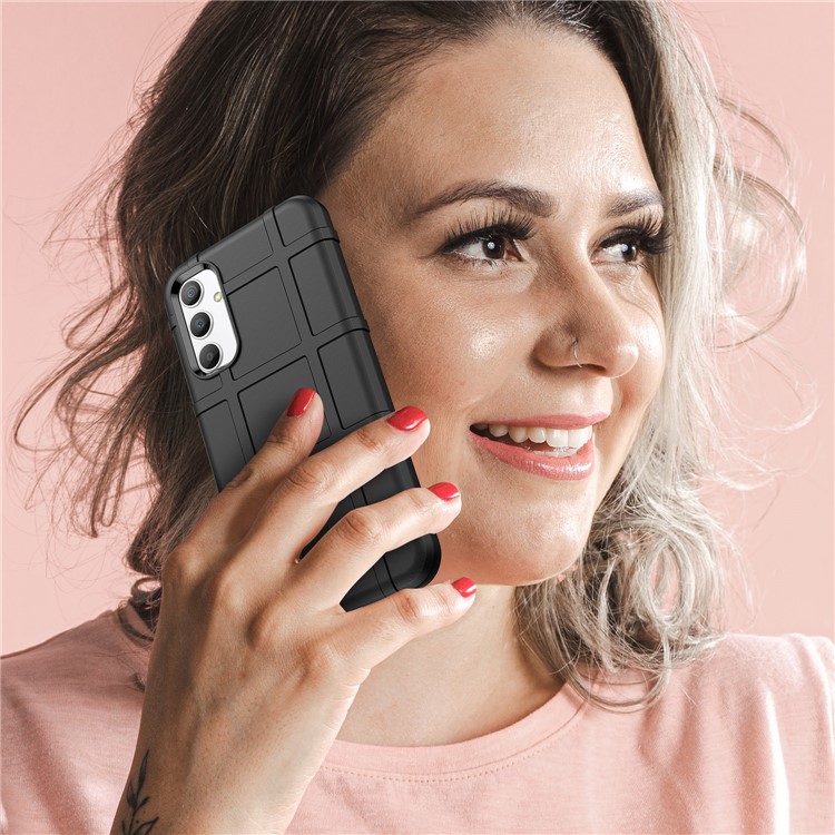 OEM Mobilskal till Galaxy A23 5G/4G Rugged Square Grid - Svart