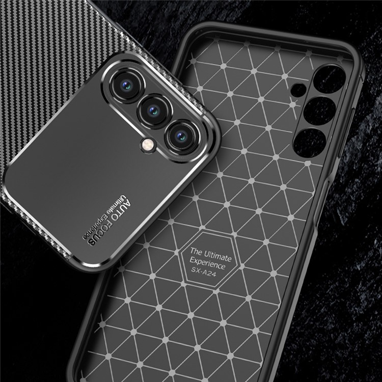 OEM Mobilskal till Galaxy A24 4G Carbon Fiber - Svart